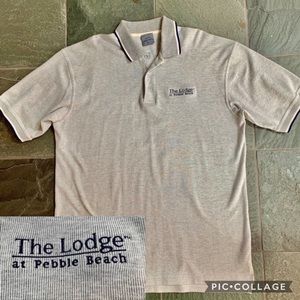 The Lodge at Pebble Beach embroidered logo golf polo shirt 100% Cotton
